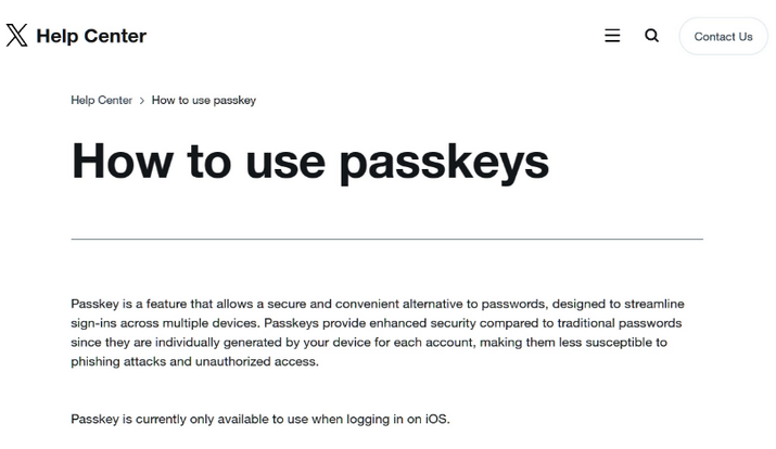 邵阳苹果维修店铺分享iOS用户如何通过通行密钥(Passkey)登录 