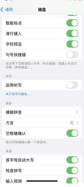 邵阳苹果14维修店分享iPhone14如何快速打字